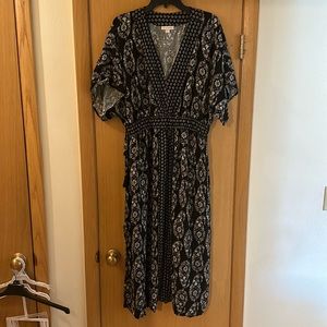 Knox Rose Women’s Floral V Neck Maxi Dress Size XXL